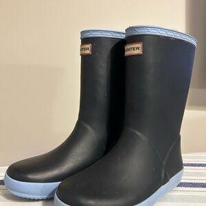 Hunter Black and Blue Rain Boots UK12, US13